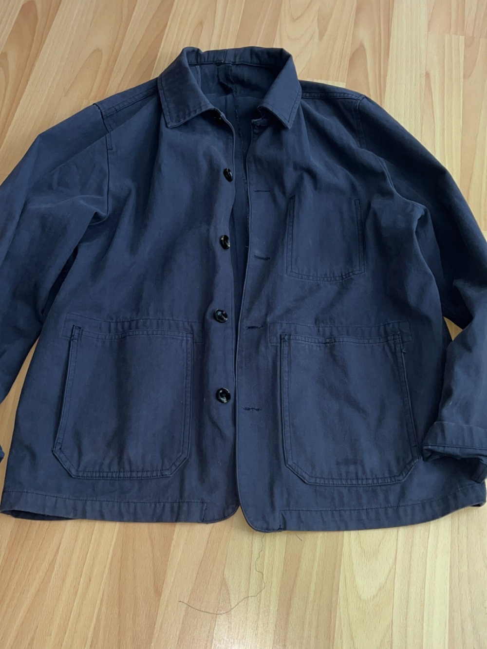 Huckberry Navy Button-Front Chore Jacket
